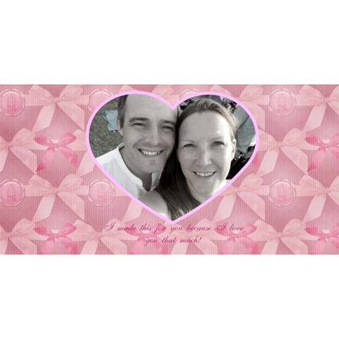 I Love You Pink Bow Heart 3d Card By Claire Mcallen Back
