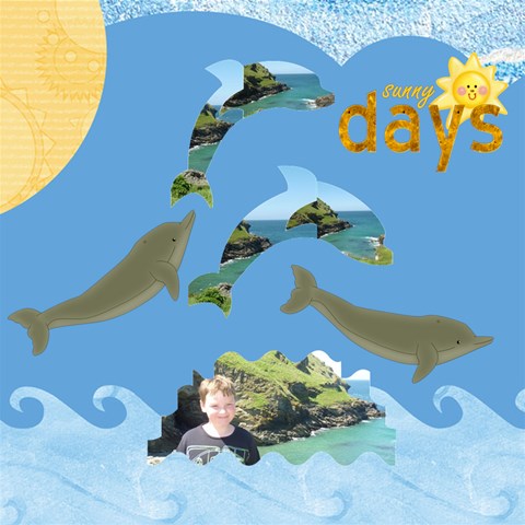 Sunny Days Dolphin 3d  Card By Catvinnat Inside