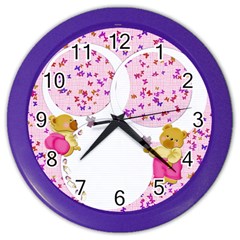 girl clock - Color Wall Clock