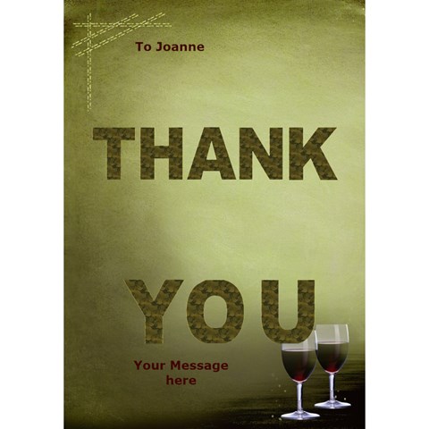 Red Wine Thank You 3d Card By Deborah Inside