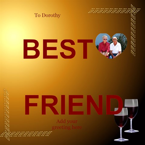 My Best Friends 3d Card By Deborah Inside