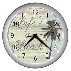 Life s a Beach Clock - Wall Clock (Silver)