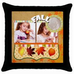 fall - Throw Pillow Case (Black)