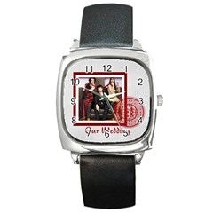 our wedding - Square Metal Watch