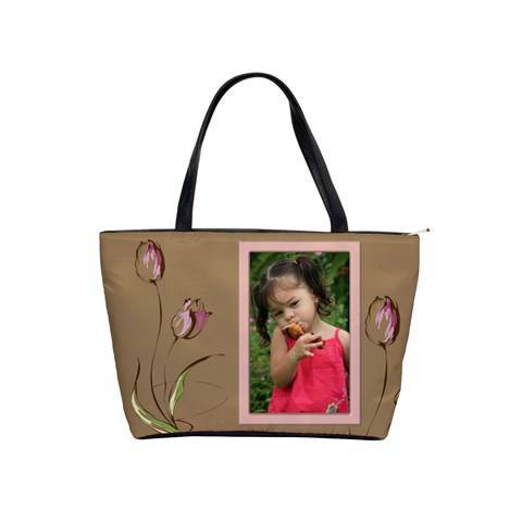 Chocolate Tulip Shoulder Bag By Deborah Front
