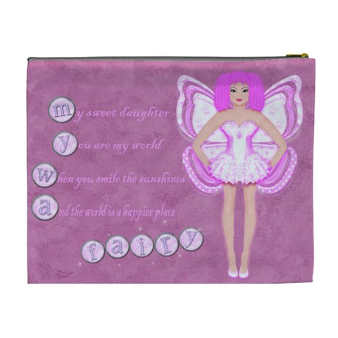 Fairy Power Xl Make Up Cosmetic Bag By Claire Mcallen Back