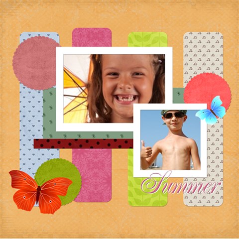 Summer By Joely 12 x12  Scrapbook Page - 1