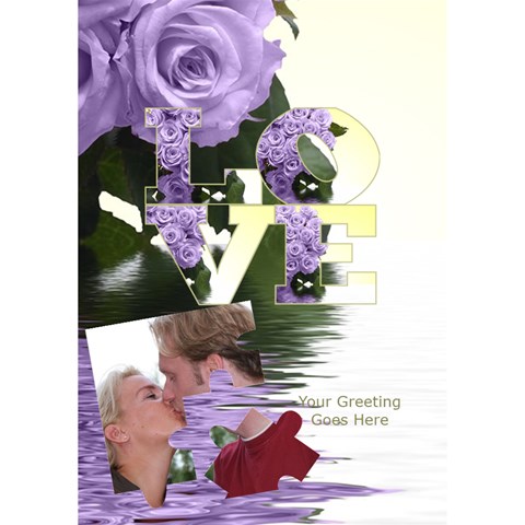 Mauve Roses Of Love 3d Card By Deborah Inside