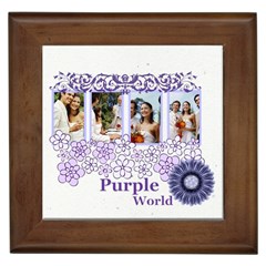 purple - Framed Tile