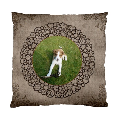 Rusty Puppy Cushion  Cover Single Side By Catvinnat Front