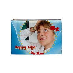 happy life - Cosmetic Bag (Medium)