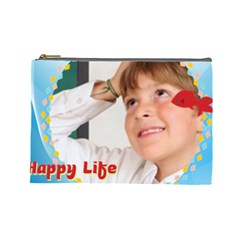 happy life - Cosmetic Bag (Large)