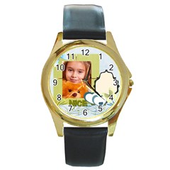 nice day - Round Gold Metal Watch