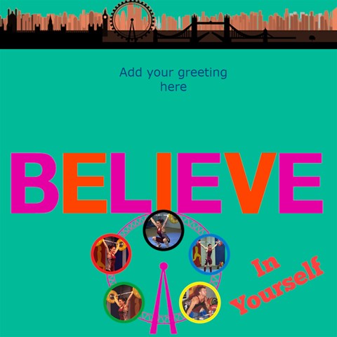 Believe In London 3d Card By Deborah Inside