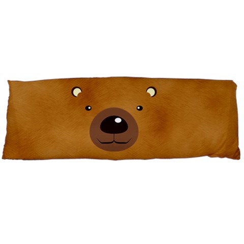 Bear By Divad Brown Body Pillow Case