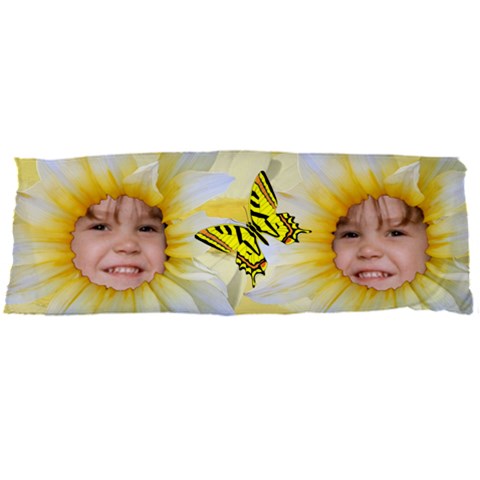 Daisy Frame Body Pillow 2 Sides By Kim Blair Front