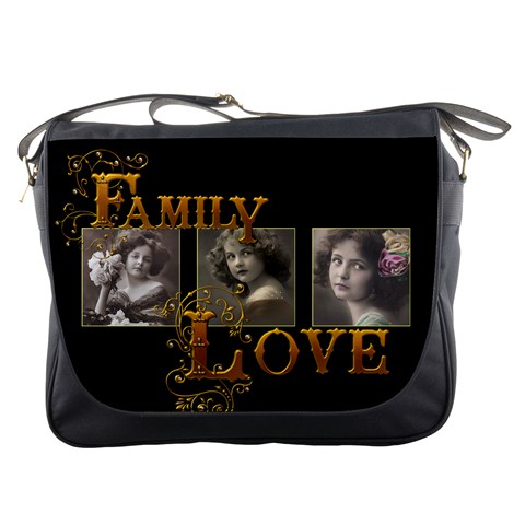 Family Love Messenger Bag By Catvinnat Front
