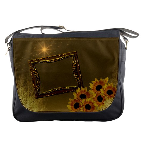 Gold Sunflower Messenger Bag By Ellan Front
