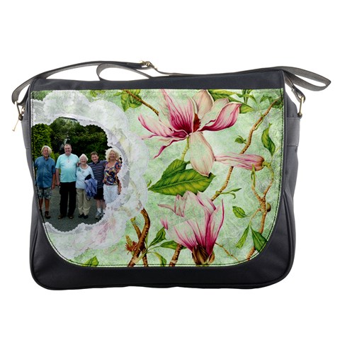 Magnolia  Messenger Bag By Catvinnat Front