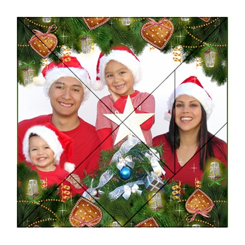 Christmas Family Acrylic Tangram Jigsaw Puzzle By Deborah Front