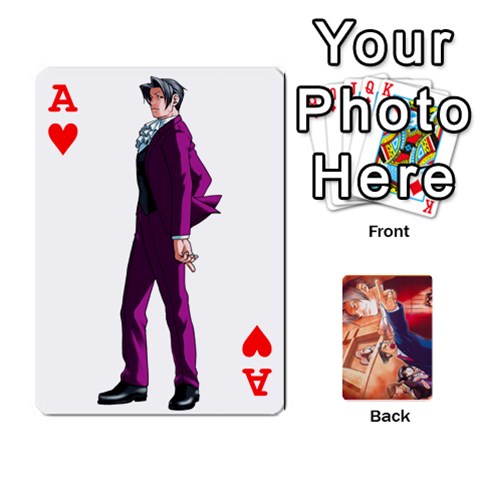 Ace Phoenix Wright Deck By Gold Front - HeartA