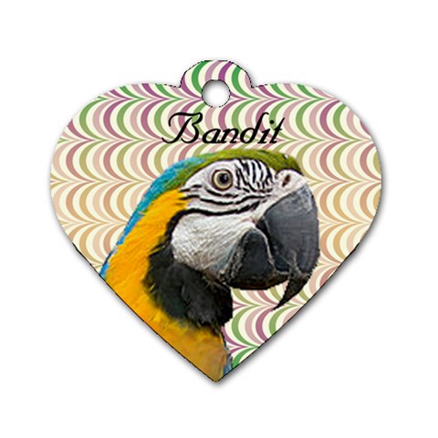 Bandit Heart Dog Tag 2 Sides By Maryanne Back