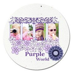 purple world - Magnet 5  (Round)