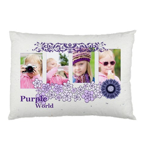 Purple World By Joely 26.62 x18.9  Pillow Case