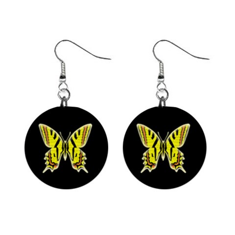Yellow Butterfly Earrings By Kim Blair Front