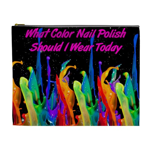 Color Splash Xl Cosmetic Bag By Kim Blair Front