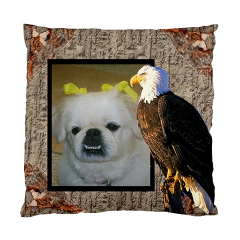 Eagle Two Sides Pillow Case By Kim Blair Back