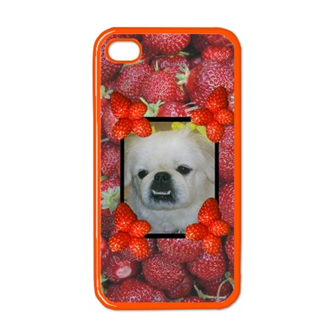 Strawberry Apple Iphone 4 Case (color) By Kim Blair Front