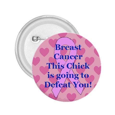 Breast Cancer  Button By Kim Blair Front