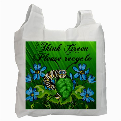 Think Green Recycle Bag By Maryanne Front