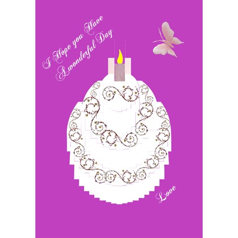 Red Swirl Birthday Cake Card By Kim Blair Inside