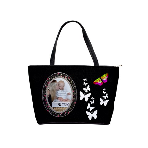 Butterfly Design Classic Shoulder Handbag By Lil Front