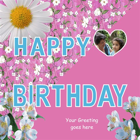My Floral Happy Birthday 3d Card By Deborah Inside