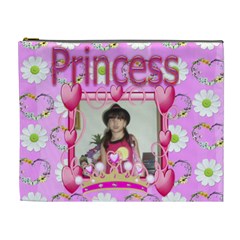 Pink Princess Cosmetic Bag XL 2 sides (7 styles) - Cosmetic Bag (XL)
