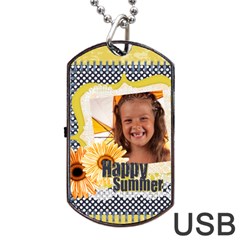 summer - Dog Tag USB Flash (One Side)