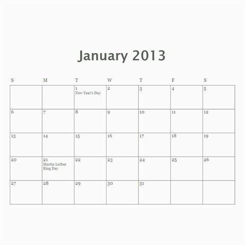 Calendar By Bryce Campbell Feb 2013