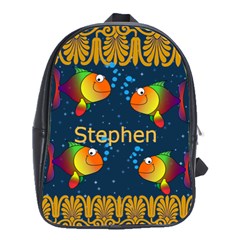 fish book bag - School Bag (Large)
