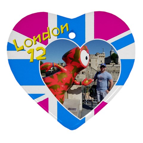 London Heart Ornament By Deborah Front