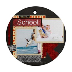 back to school - Round Ornament (Two Sides)