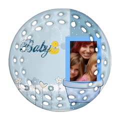 baby - Round Filigree Ornament (Two Sides)