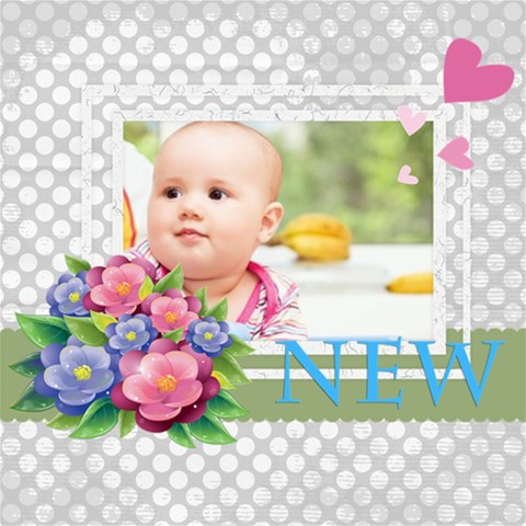 Baby By Joely 8 x8  Scrapbook Page - 1
