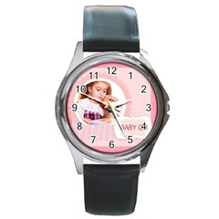 baby girl - Round Metal Watch