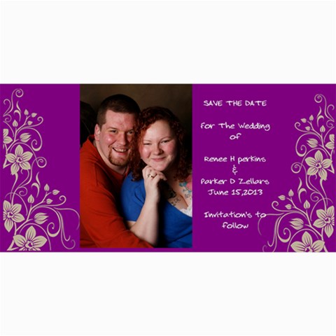 Save The Date By Renee 8 x4  Photo Card - 2