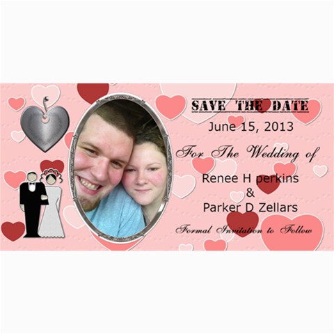 Save The Date  By Renee 8 x4  Photo Card - 33