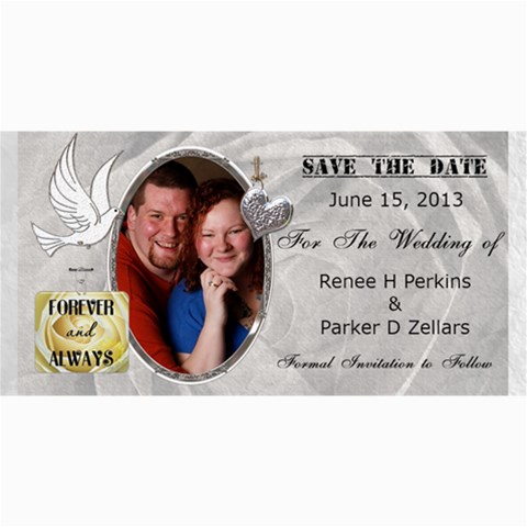 Save The Date  By Renee 8 x4  Photo Card - 28