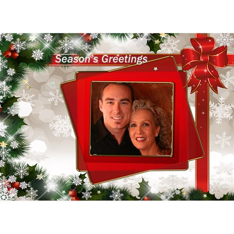 Seasons Christmas Greeting 3d Circle Card By Deborah Front
